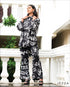 Printed Top & Wide-Leg Pant Set 61242